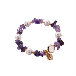 BRACCIALE CHIPS PEARL - AMETISTA Cristalli e altro