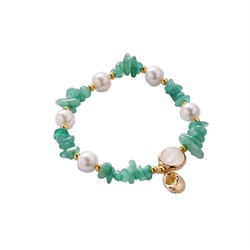 BRACCIALE CHIPS PEARL - AVVENTURINA VERDE Cristalli e altro