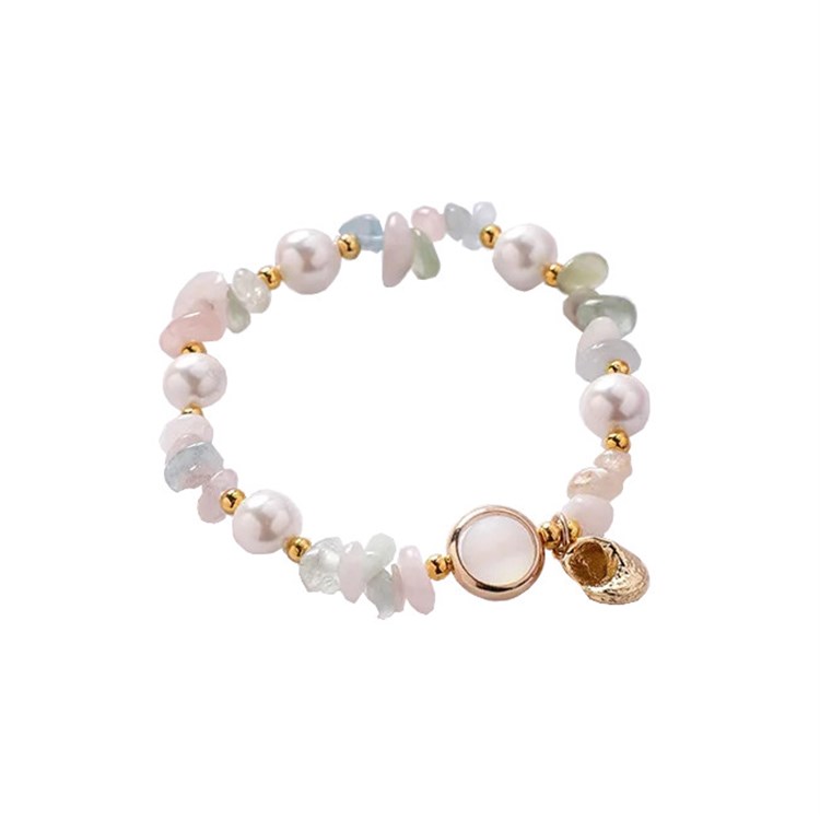 BRACCIALE CHIPS PEARL - MORGANITE Cristalli e altro Cristalli e altro