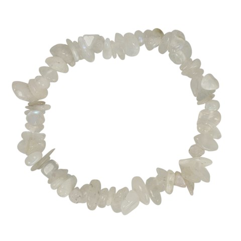 BRACCIALE CHIPS - PIETRA DI LUNA BIANCA