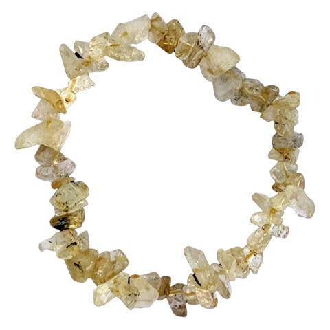 BRACCIALE CHIPS - QUARZO RUTILATO & CRISTALLO DI ROCCA