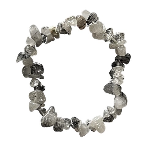 BRACCIALE CHIPS - QUARZO TORMALINATO