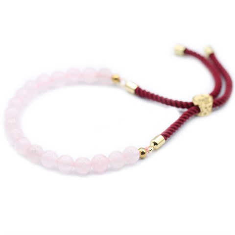 BRACCIALE CHIUSURA SCORREVOLE - QUARZO ROSA