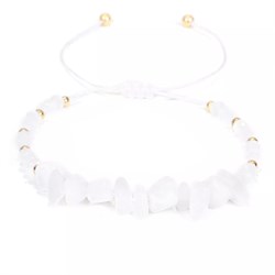 BRACCIALE CHIPS CROWN - GIADA BIANCA Cristalli e altro