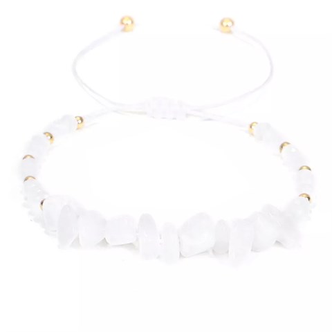 BRACCIALE CHIPS CROWN - GIADA BIANCA