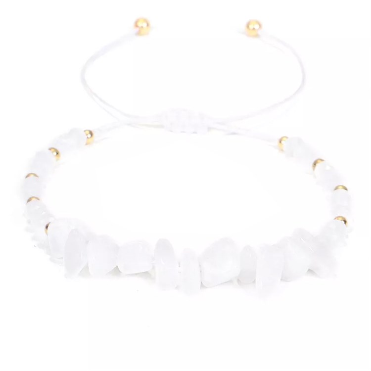 BRACCIALE CHIPS CROWN - GIADA BIANCA Cristalli e altro Cristalli e altro