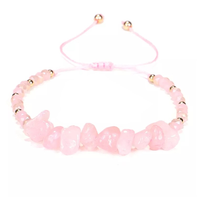 BRACCIALE CHIPS CROWN - QUARZO ROSA Cristalli e altro Cristalli e altro