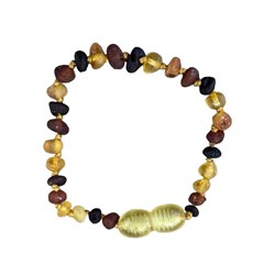 bracciale in ambra baltica multicolore per bambini