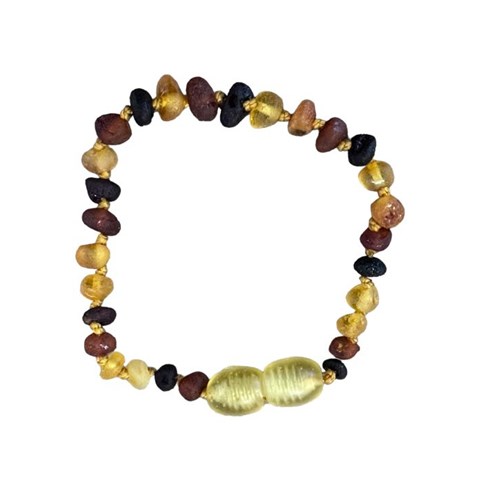 BRACCIALE AMBRA BALTICA MULTICOLORE - NEONATI