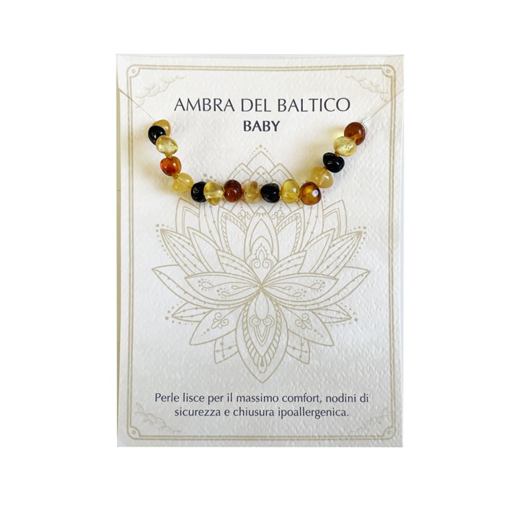 BRACCIALE AMBRA BALTICA MULTICOLORE - BAMBINO Bio Luce Bio Luce