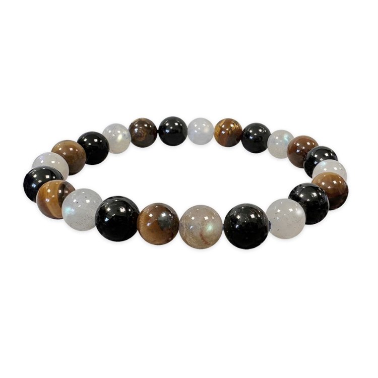 BRACCIALE LABRADORITE - OCCHIO DI TIGRE - TORMALINA Cristalli e altro Cristalli e altro