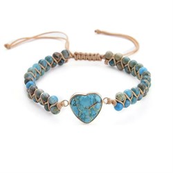 BRACCIALE LOVE - DIASPRO BLU Cristalli e altro