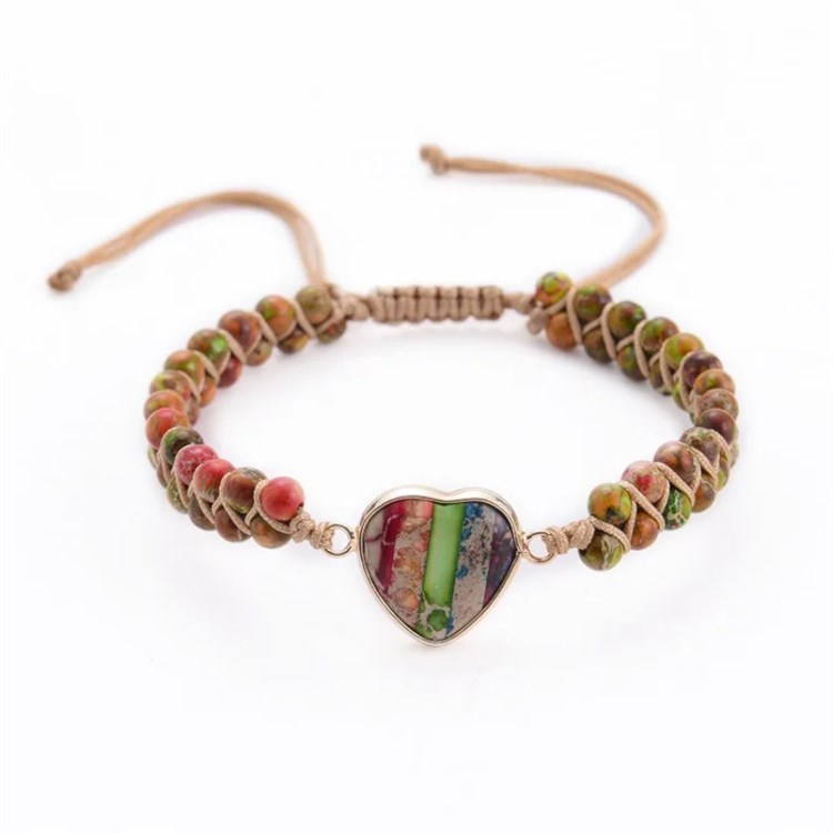 BRACCIALE LOVE - DIASPRO MULTICOLORE Cristalli e altro Cristalli e altro