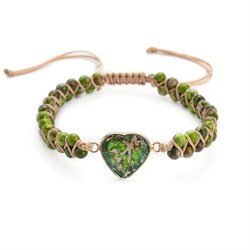 BRACCIALE LOVE - DIASPRO VERDE Cristalli e altro