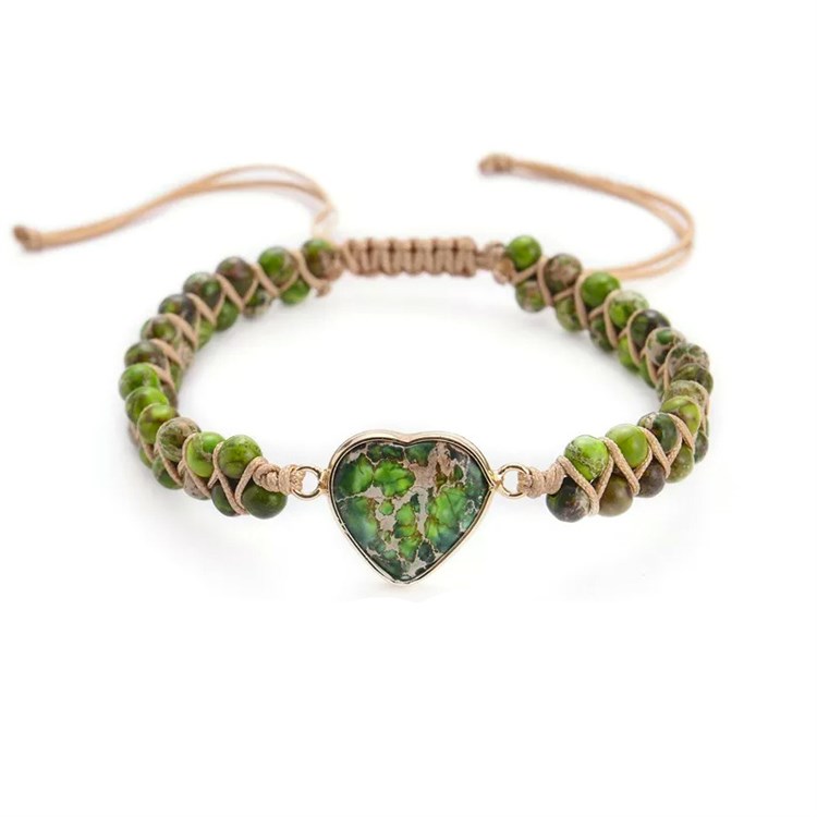 BRACCIALE LOVE - DIASPRO VERDE Cristalli e altro Cristalli e altro