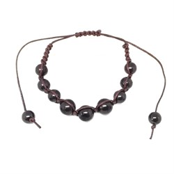 BRACCIALE MACRAMÈ MOGANO - SHUNGITE Cristalli e altro