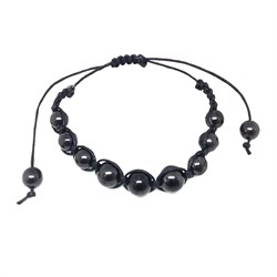 BRACCIALE MACRAMÈ NERO - SHUNGITE Cristalli e altro