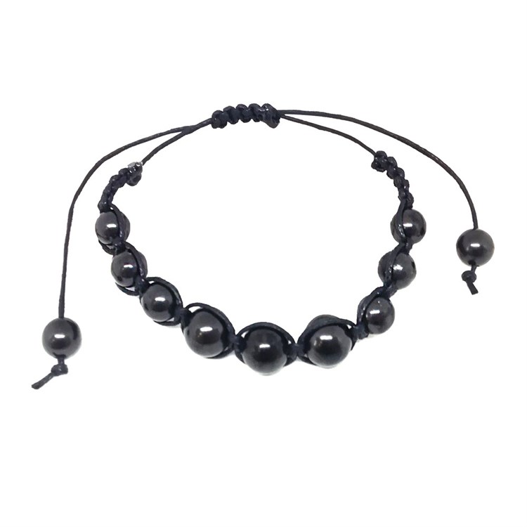 BRACCIALE MACRAMÈ NERO - SHUNGITE *Non più assortito *Non più assortito