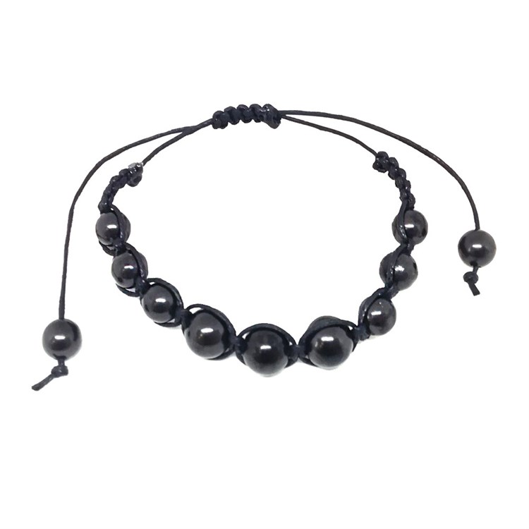 BRACCIALE MACRAMÈ NERO - SHUNGITE Cristalli e altro Cristalli e altro