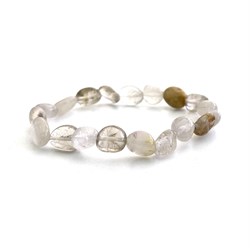 BRACCIALE PEPITA - QUARZO RUTILATO DORATO *Non più assortito