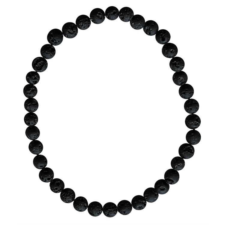 BRACCIALE PIETRA LAVICA - 4 mm Cristalli e altro Cristalli e altro