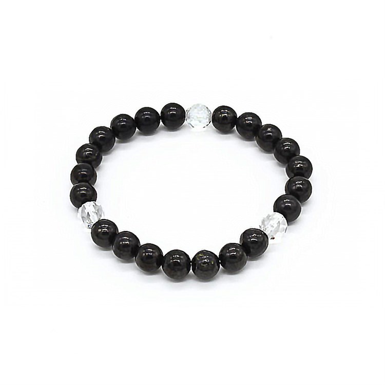 BRACCIALE SHUNGITE & CRISTALLO DI ROCCA Bio Radhika Bio Radhika