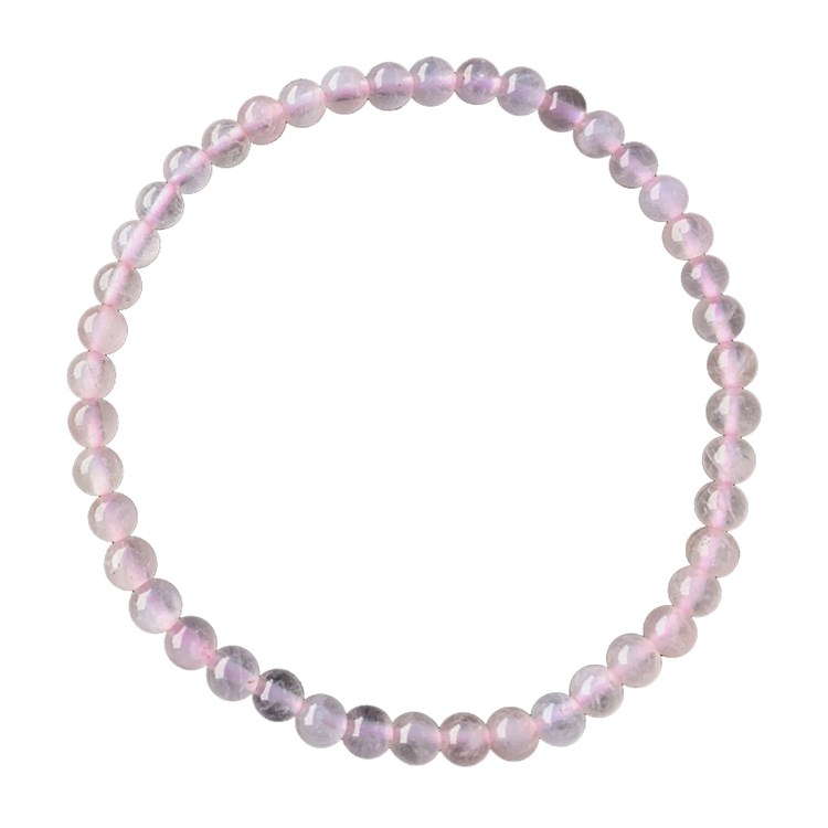 BRACCIALE QUARZO ROSA - 4 mm Cristalli e altro Cristalli e altro