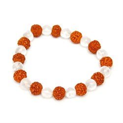 bracciale rudraksha cristallo di rocca