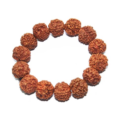 BRACCIALE RUDRAKSHA - SEMI 20 mm