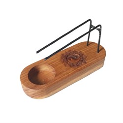 BRUCIA SMUDGE O PALOSANTO IN LEGNO TEAK - YIN & YANG Incensi & Accessori