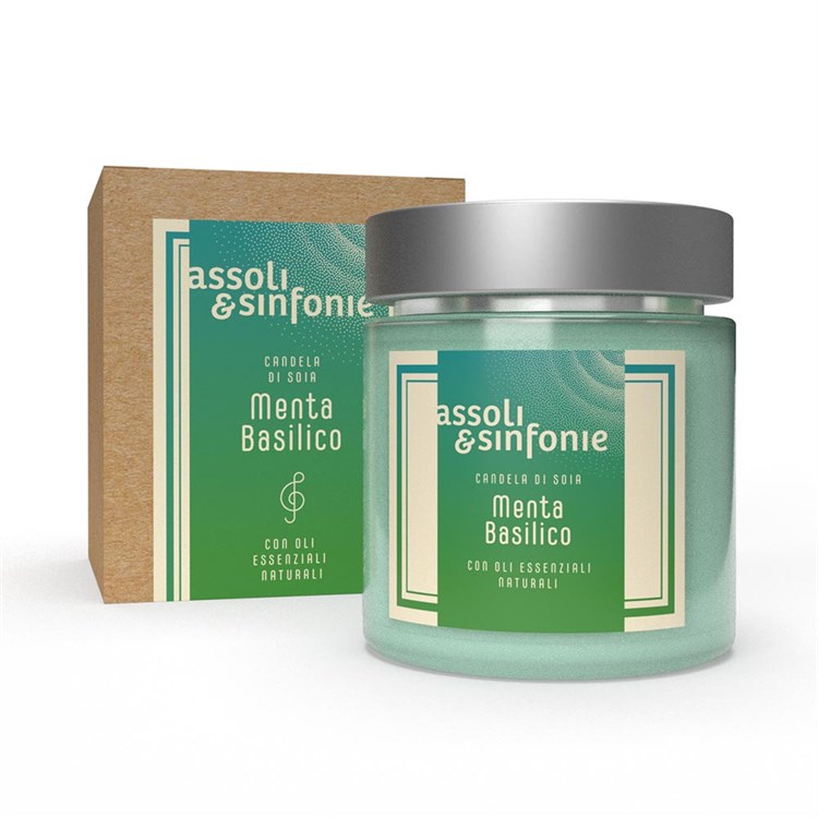 CANDELA PROFUMATA MENTA & BASILICO - BIOTEKO Candele profumate Candele profumate