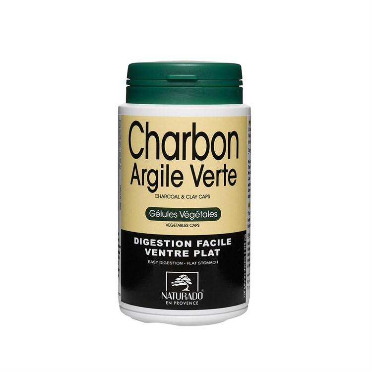 CARBONE VEGETALE & ARGILLA VERDE - DIGESTIONE FACILE E VENTRE PIATTO Naturado Naturado