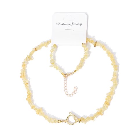 CHIPS SET: COLLANA + BRACCIALE - CITRINO