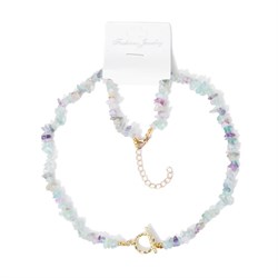chips set collana bracciale fluorite arcobaleno