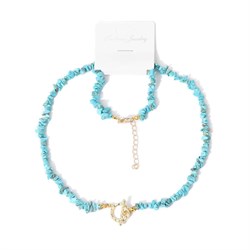 chips set collana bracciale turchese