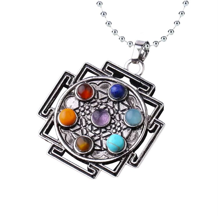 COLLANA 7 CHAKRA - CUBO DI METATRON Cristalli e altro Cristalli e altro