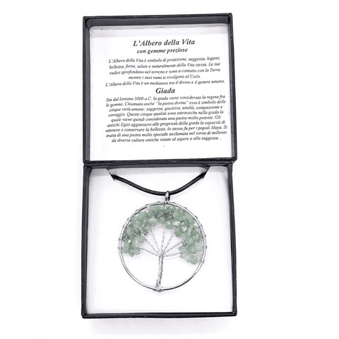 COLLANA ALBERO DELLA VITA - GIADA VERDE