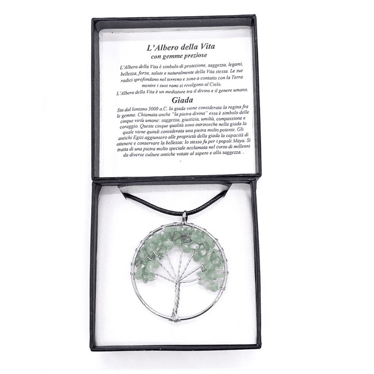 COLLANA ALBERO DELLA VITA - GIADA VERDE Bio Luce Bio Luce