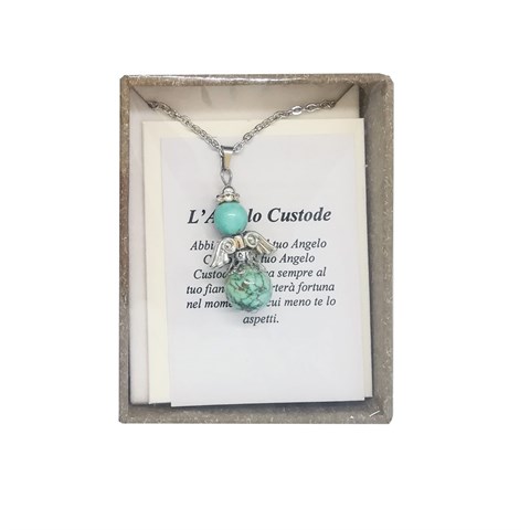 COLLANA ANGELO CUSTODE - TURCHESE