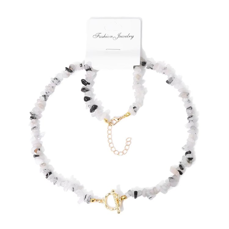 CHIPS SET: COLLANA + BRACCIALE - QUARZO TORMALINATO Cristalli e altro Cristalli e altro