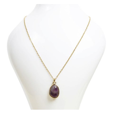 COLLANA CON PENDENTE IN AMETISTA