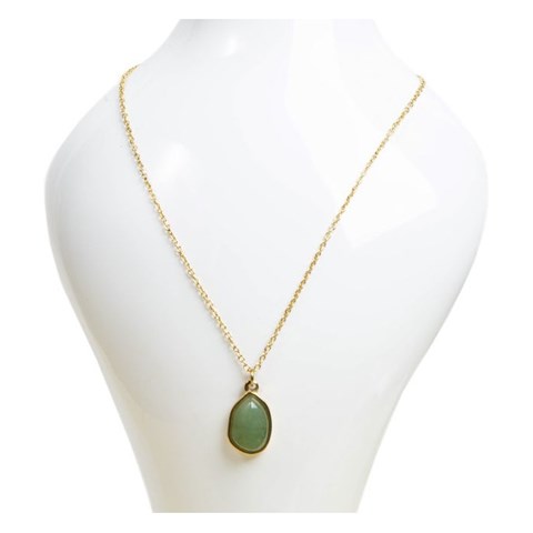 COLLANA CON PENDENTE IN AVVENTURINA VERDE