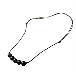 COLLANA DI SHUNGITE - 5 PERLE Cristalli e altro