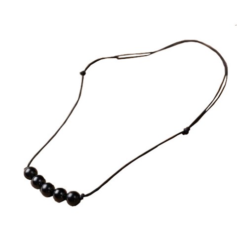 COLLANA DI SHUNGITE - 5 PERLE