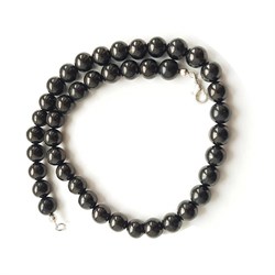 COLLANA DI SHUNGITE - PERLE TONDE 10 mm Cristalli e altro