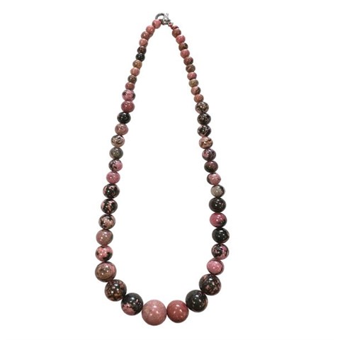 COLLANA "PERLE" RODONITE