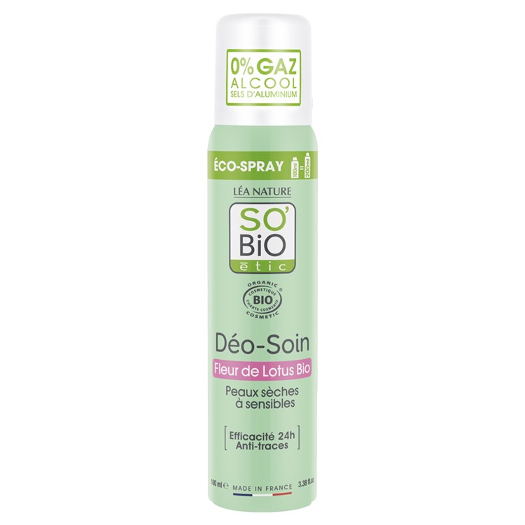 ECO-SPRAY DEO-CURA PELLI SECCHE E SENSIBILI - FIOR DI LOTO So'Bio étic So'Bio étic