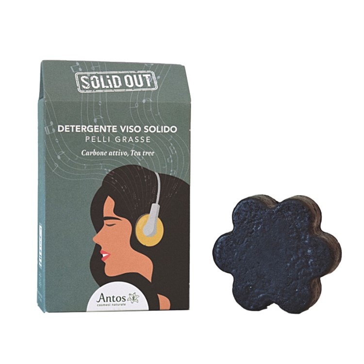 DETERGENTE VISO SOLIDO PER PELLI GRASSE - SOLID OUT Antos Antos