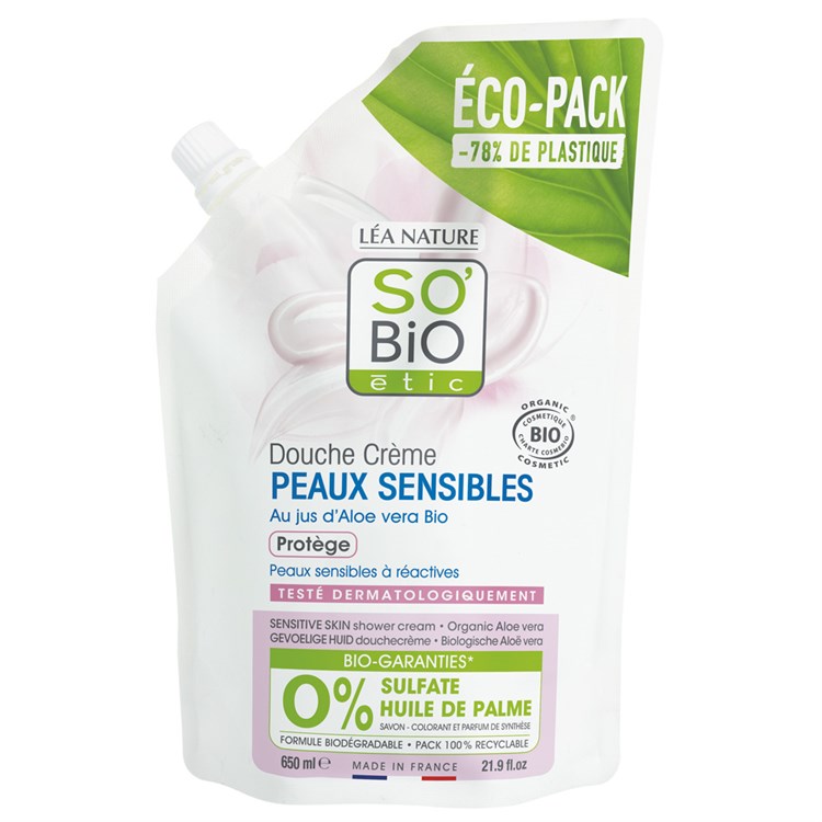 DOCCIA-CREMA PELLE SENSIBILE E REATTIVA - ECO-PACK So'Bio étic So'Bio étic