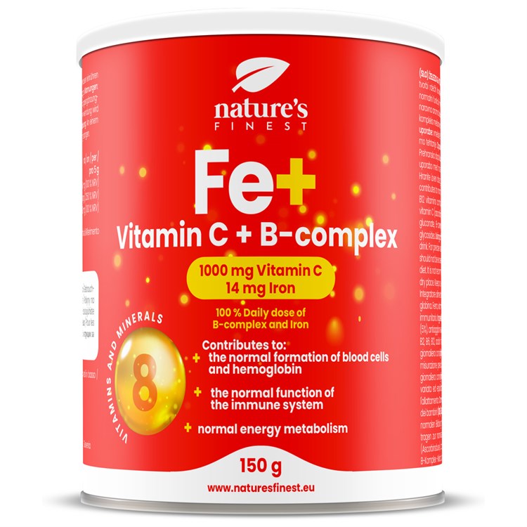 FERRO + VITAMINA C + B-COMPLEX - INTEGRATORE Nature's finest Nature's finest